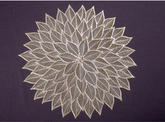 Set of 6 Rose Gold Leaf-Shaped Table Mats – Elegant Floral Placemats